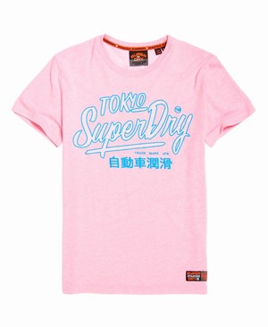 Superdry Ticket Type Pastel Férfi Pólók Rózsaszín | LNEWD0569